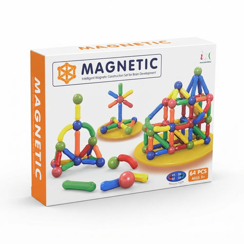 Magnetic Construction Set (64 Pcs)